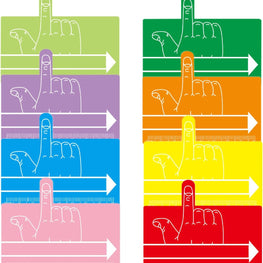 Finger Spacers & Guided Reading Strips (2Pcs) | Handwriting Tool for Word Spacing | Dyslexia Aid Bookmark | Colorful Reading Tracker for Kids & Students