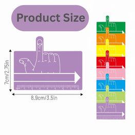 Finger Spacers & Guided Reading Strips (2Pcs) | Handwriting Tool for Word Spacing | Dyslexia Aid Bookmark | Colorful Reading Tracker for Kids & Students