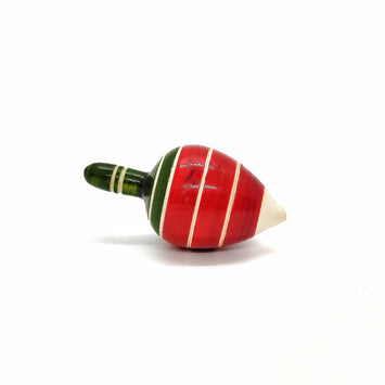 Wooden classic spin top 5 pack combo all tops different multicolor