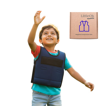 LittleOk Weighted Compression Vest for Kids (Ages 2 –10+) | Adjustable Removable Weights | Calming Sensory Support for Autism, ADHD & Sensory Processing | Breathable, Washable Fabric