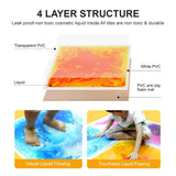 LittleOk Sensory Liquid Floor Tiles for Kids – 30x 30 cm | Color Changing Activity Mats | Anti-Slip, BPA-Free Tactile Play Toy for Toddlers, Autism & Sensory Play
