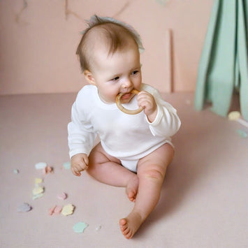 Wooden ring teether, teether for kids