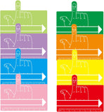 Finger Spacers & Guided Reading Strips (2Pcs) | Handwriting Tool for Word Spacing | Dyslexia Aid Bookmark | Colorful Reading Tracker for Kids & Students