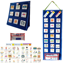 LittleOk Large Visual Schedule Board for Kids with 43 Cards | Perfect for Home and School Planning, Autism Learning Support, and Behavioural Management