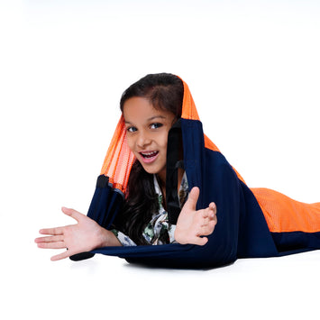 LittleOk Sensory Resistance Tunnel - Ideal for Kids with Sensory Issues (Small Size/Blue Colour)- Compression Tunnel for Gross Motor Development