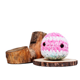 Handmade Crochet Worry Pet Ball for Anxiety and Stress Relief – Sensory Fidget Toy-Multicolour/Large