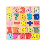 Wooden Number Puzzles, Preschool Educational Learning Board Toys