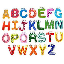Fridge Wooden Magnet Alphabet Kids Toy