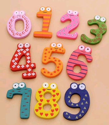 Fridge Wooden Magnet Number Kids Toy