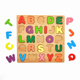 capital alphabet wooden a to z peg board