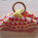Handmade Hankey Crochet Wooden Teether