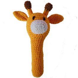 Handmade Giraffe Crochet Rattle Toy