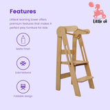 Montessori Toddler Wooden Learning Tower | Foldable Helping tower for Kitchen