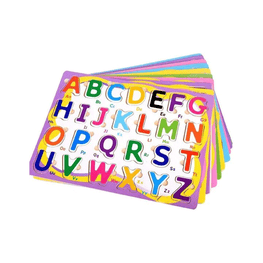 Wooden Uppercase Alphabet Puzzle Board