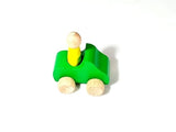 Wooden Car with Peg Doll Driver Toy (Random Colour)