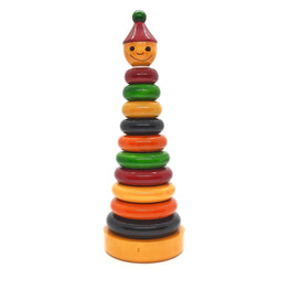 Natural color stacking ring tower set (10 rings)