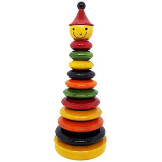 Natural color stacking ring tower set (10 rings)