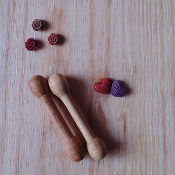 Classic natural wooden teethers stick