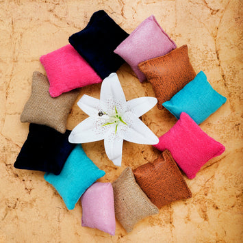 Calming Sensory Bean Bag with 6 Material (2 Pair )  | Perfect for Fine motor skills - Sensorial activity in Nursery & Kindergarten