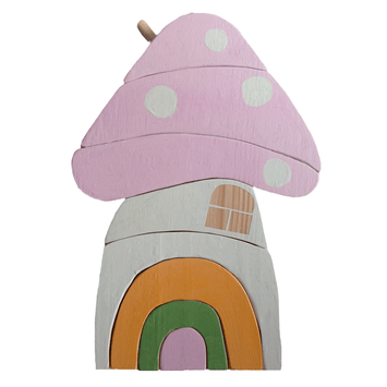Rainbow House Stacker Montessori Waldorf Toy