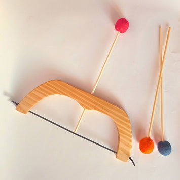 Natural Wooden Bow and Arrow set Outdoor Games Toys and Gift for Boys and Girls Includes 3 Arrow and Target sheet