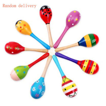 Wooden Egg Rattle (Multicolor random design)